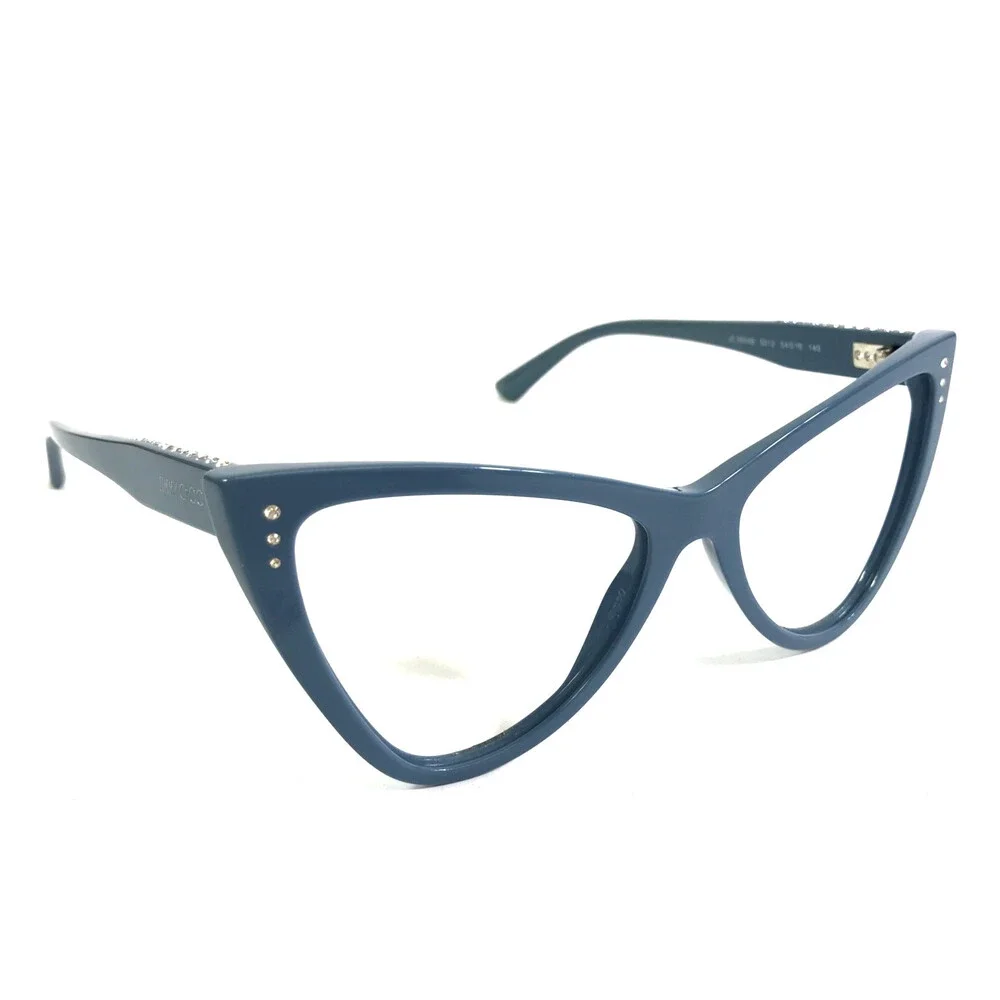 Jimmy Choo Eyeglasses Frame JC3004B 5012 Shiny Blue Butterfly Crystals 54-16-140